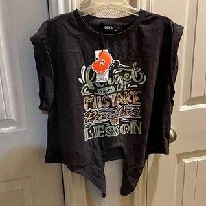 Cider Black T-Shirt with Colorful Graphic